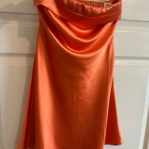 Princess Polly Vibrant Orange A-Line Skirt